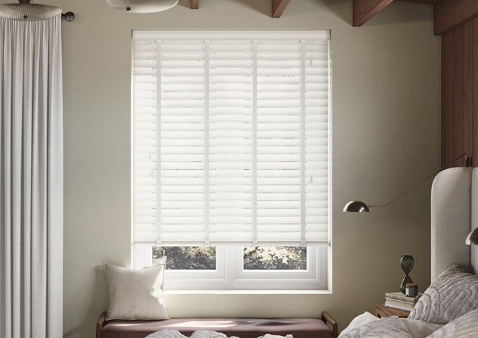 Ecowood Deluxe, Cotton White Satin - Twist&Fit Venetian Blind - Image 3